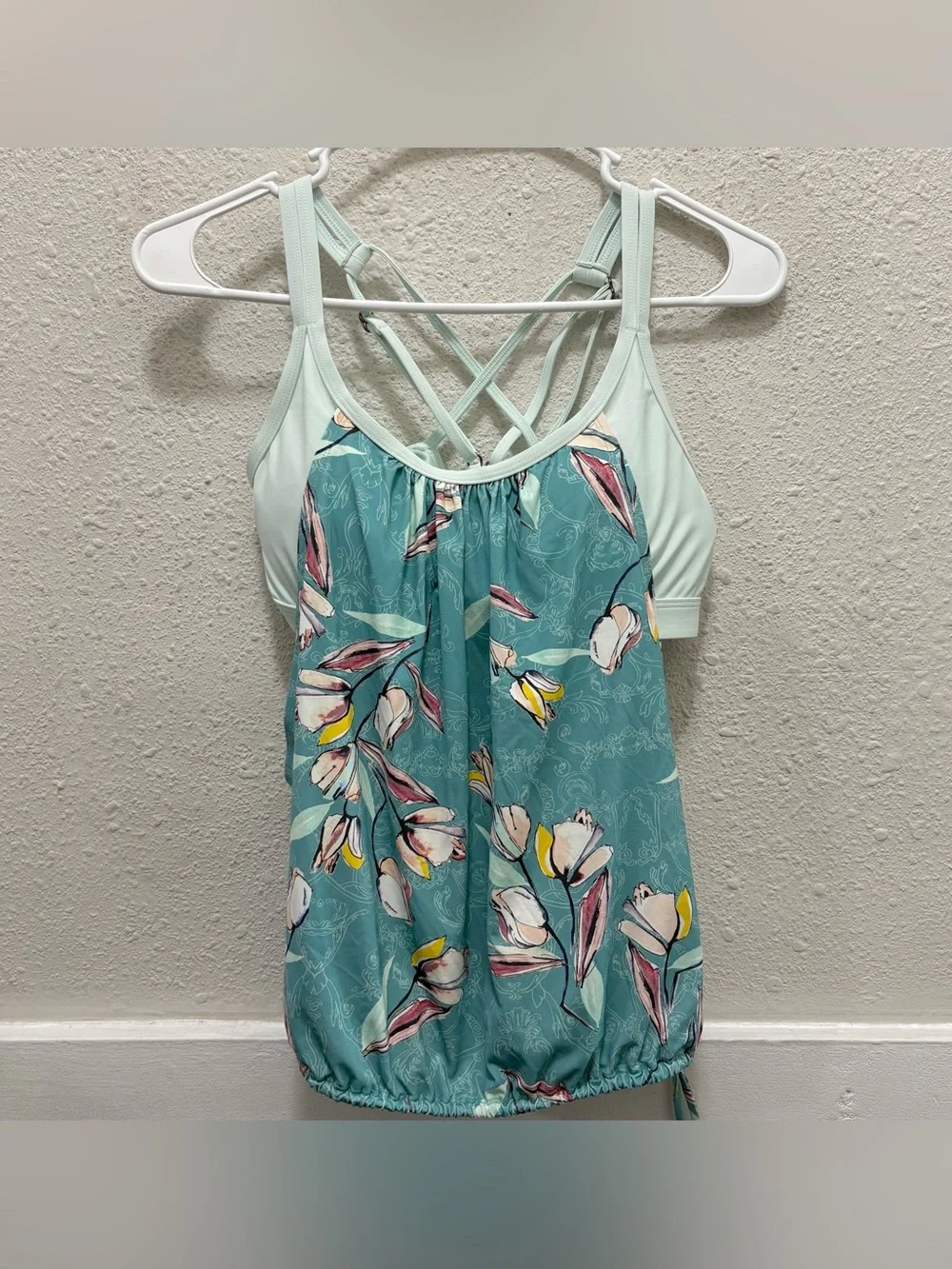 Calia by Carrie Underwood Tankini, Bikini Top and Bottoms in Garden Gate (S& M)